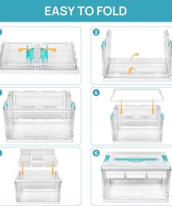 Alternative view of Vtopmart 24 QT Clear Plastic Craft Organizers and Storage Box with Removable Trays and Dividers.Art Supply Organizers and Storage.Ideal Containers for coloring Books.Craft Supplies.1 Pack
